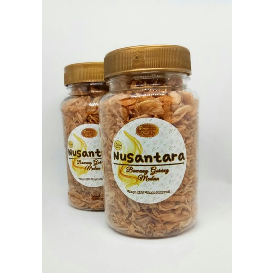

Nusantara" Bawang Goreng Medan Premium (130gr) kemasan botol