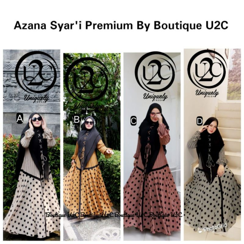 AZANA SYARI BY U2C GAMIS SYARI PREMIUM SET SYARI ORIGINAL BAJU SYARI MEWAH