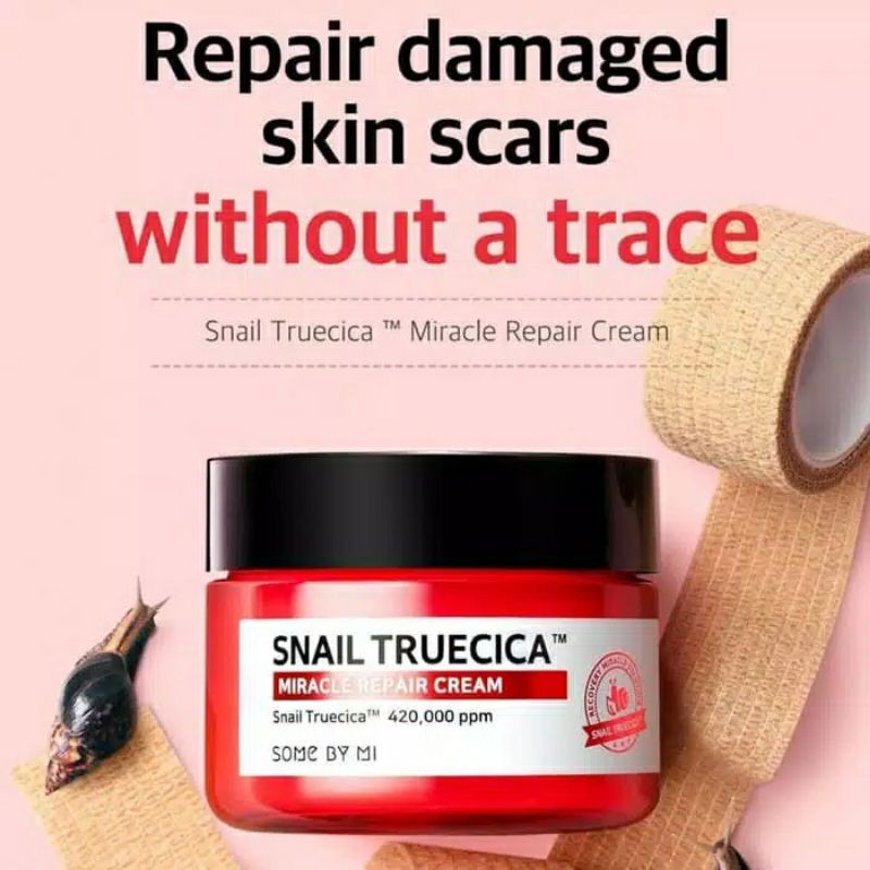 Preloved SOME BY MI Snail Truecica Miracle Repair Cream Full Size Preloved Snail Truecica Cream