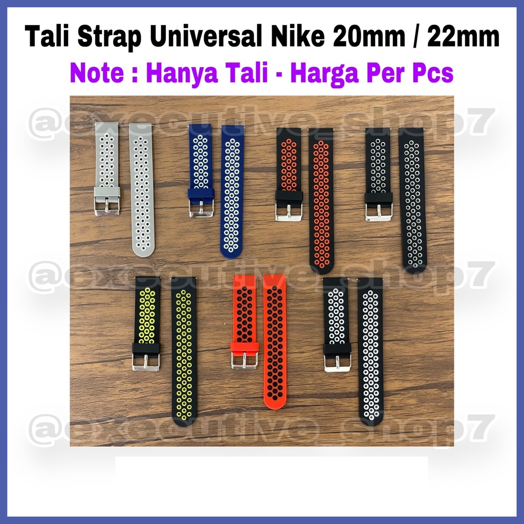 Tali Strap Universal Nike 2 - 20mm / 22mm Note : Hanya Tali - Harga Per Pcs