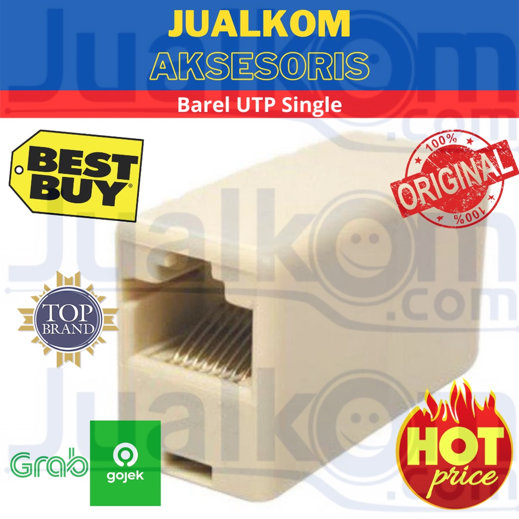 Barel UTP Single RJ45 Konektor Penyambung Kabel UTP LAN