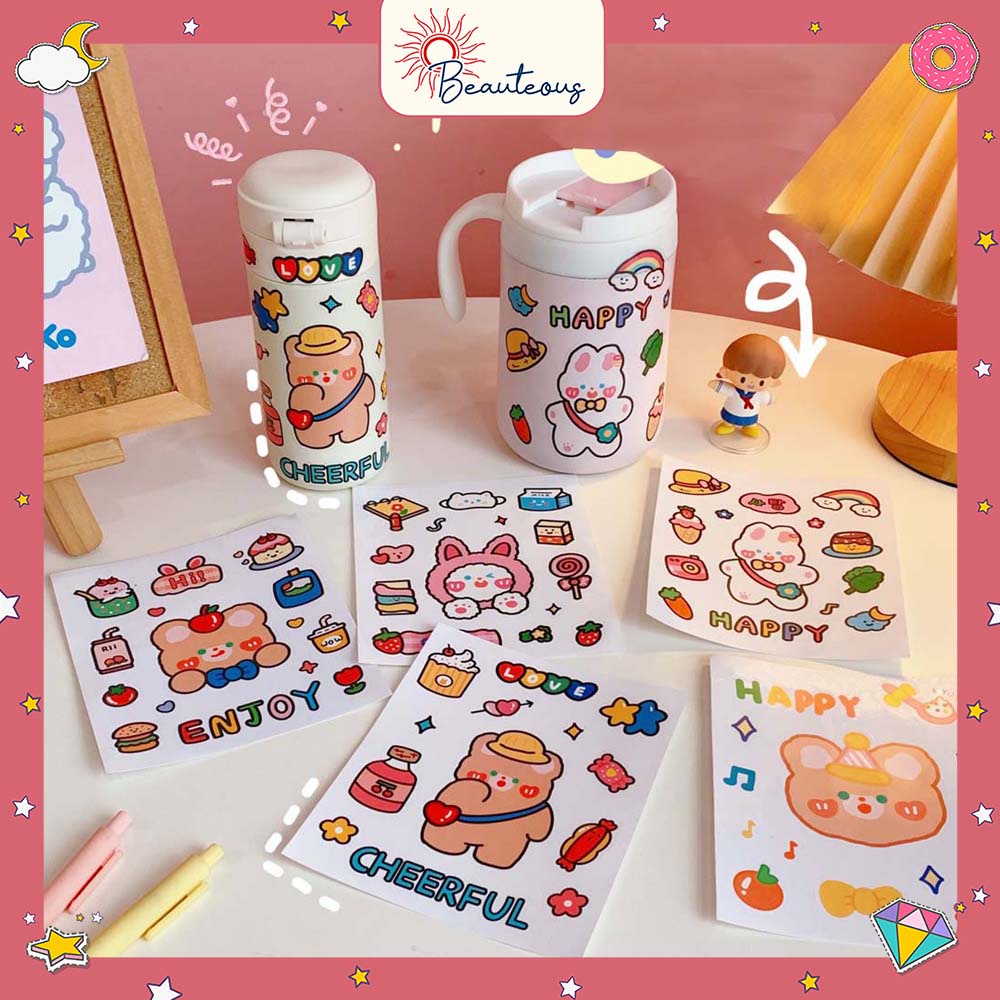 Stiker DIY Lucu Cute Aesthetic Sticker Tumblr Hiasan BukuScrapbook Diary