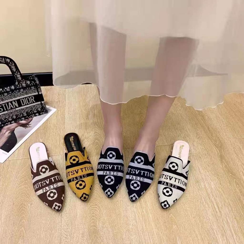 Free BOX Sandal Wanita Import Sandal Flat Shoes Slip On Wanita Import model Sling Back terbaru kekinian termurah NS999