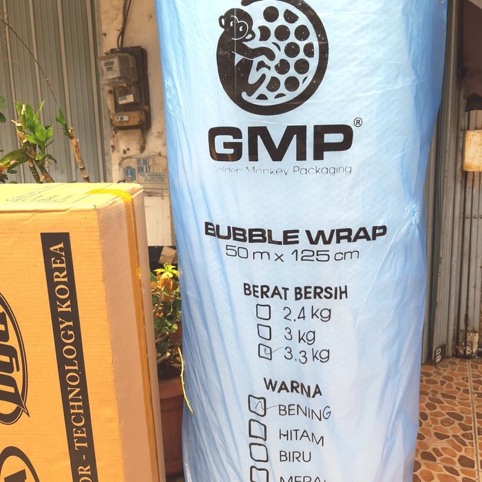 

Bubble Wrap 50m125CM warna bening merek GMPkhususgrab instan gosent i - Putih