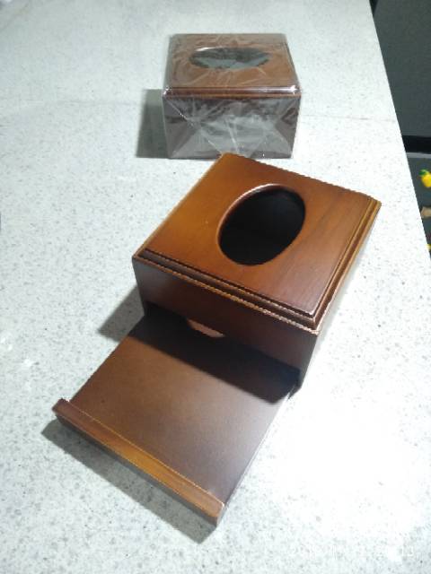 Kotak Tisu Kayu / Walnut Tissue Box 14 x 14 x 8 / Tissue Box Kayu