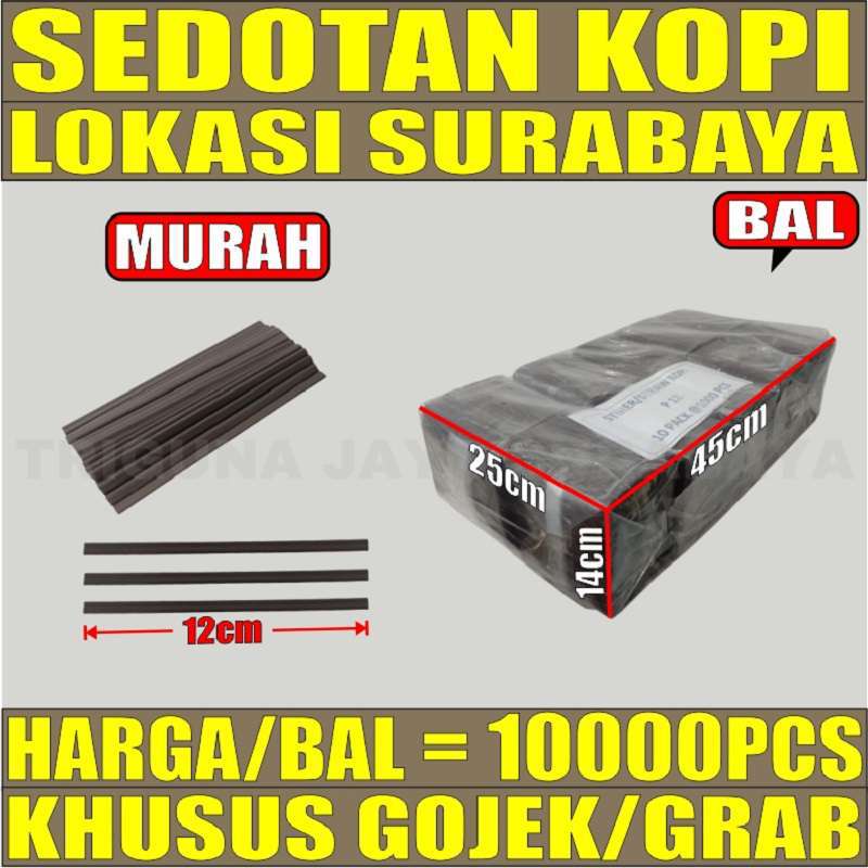 Sedotan Plastik Kopi 10000 pcs Sedotan Pipih Murah Surabaya