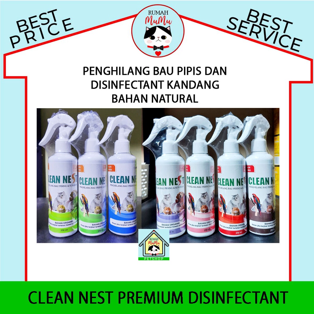 SPRAY PENGHILANG BAU PESING ORGANIK BAHAN NATURAL CLEAN NEST 250 ML