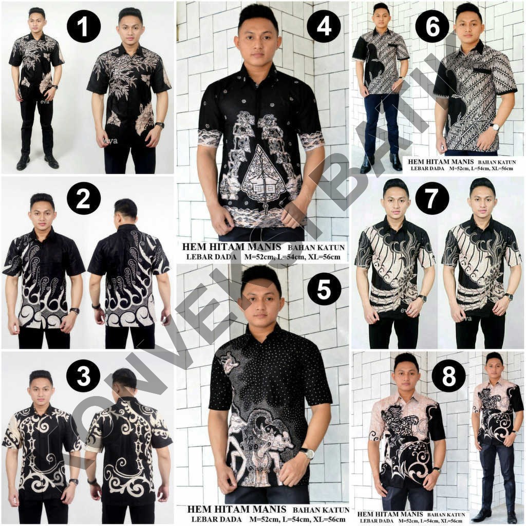 Baju Pria Kemeja Pendek Casual Batik Original Pekalongan 100