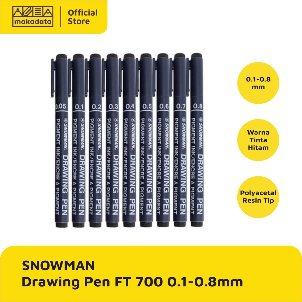 

SNOWMAN DRAWING PEN FT 700 0.1 0.2 0.3 0.4 0.5 0.6 0.7 0.8 MURAH