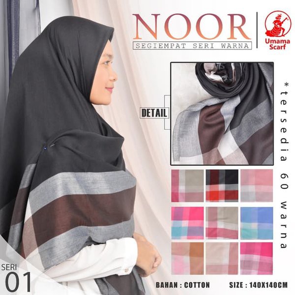 Jilbab Hijab Segi Empat JUMBO Syari Noor ORI UMAMA