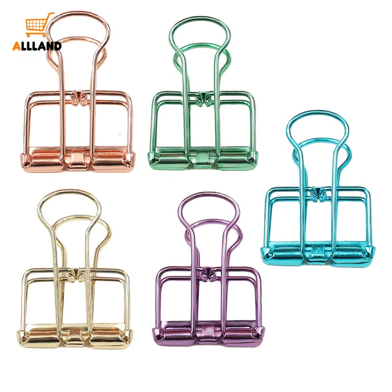 Klip Binder Loose Leaf Bahan Metal Warna Rose Gold