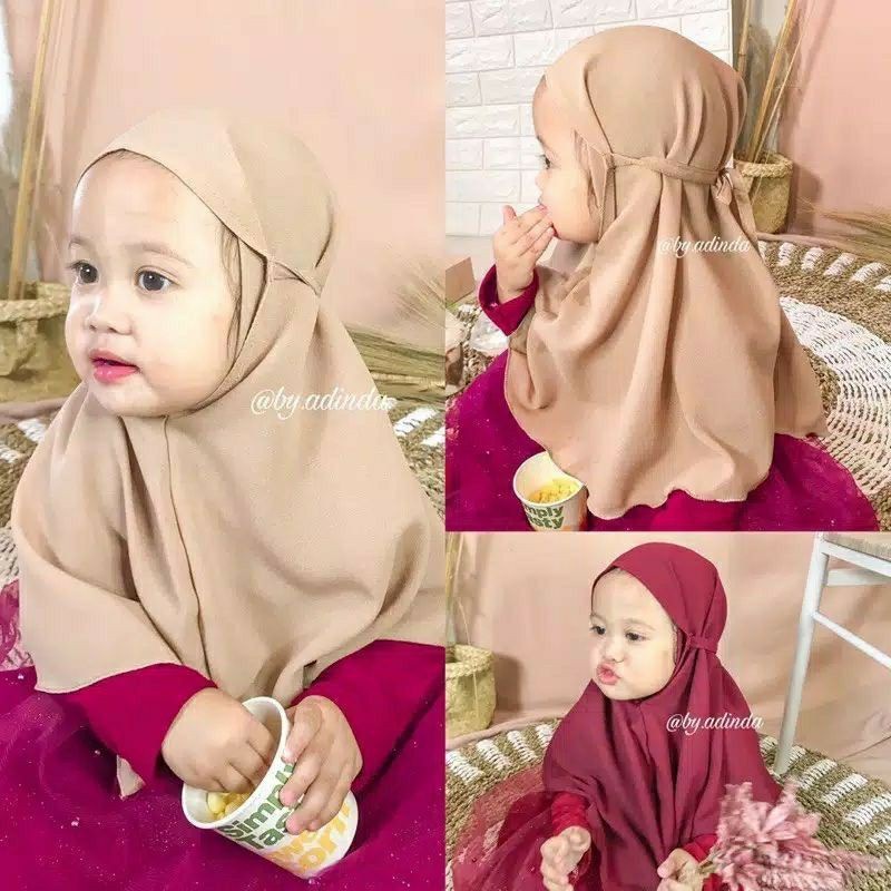 Bergo maiyam anak jersey super size M/bergo maryam anak jersy