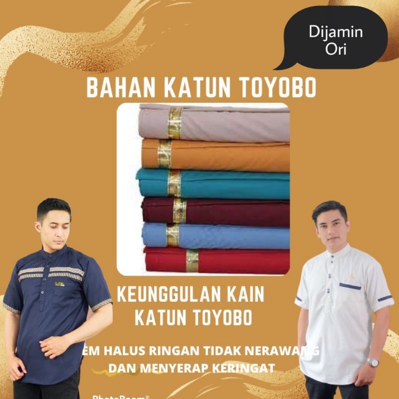 Baju Koko Kurta FF Lengan Pendek Pria Cowok Bahan Katun Adem Bisa Bayar Ditempat COD