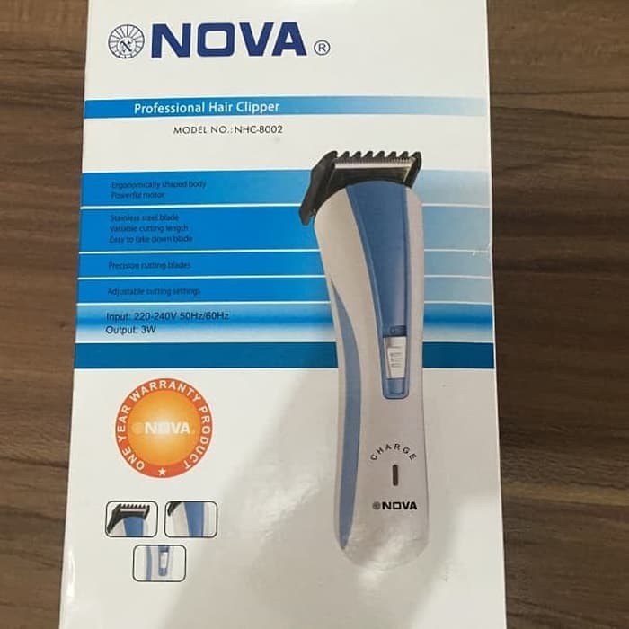 Cukur Rambut Portable merk NOVA NHC8002 Cas Charge Clipper