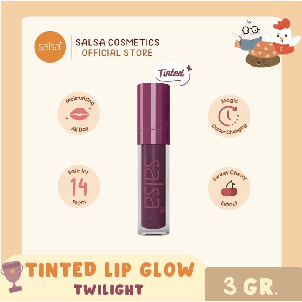 SALSA Lip Glow Serum - Moisturizing Serum Bibir TINTED COLOUR CHANGING PERTAMA