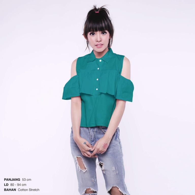 Atasan Wanita - Laura Shoulder Blouse