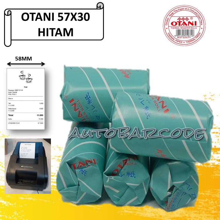 Kertas Thermal 57X30 / 58X30 OTANI Support Printer 58MM Kasir Struk - Nota