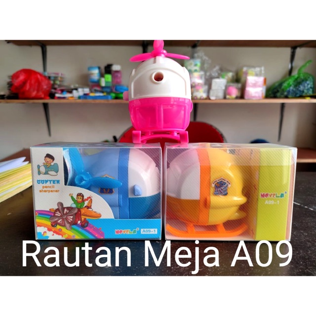 

Rautan meja, rautan putar, pencil sharperner, rautan duduk, kekinian, terbaru helicopter A09