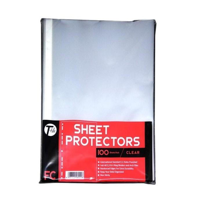 

T-File Clear Sheet Protector File [1 Pak-100 Sheets] - Folio