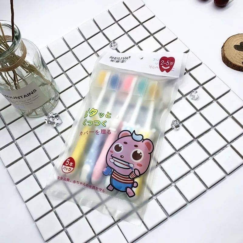 ♥TMALL88♥SIKAT GIGI ANAK KARAKTER LUCU WARNA WARNI LEMBUT ISI 5 PCS MURAH