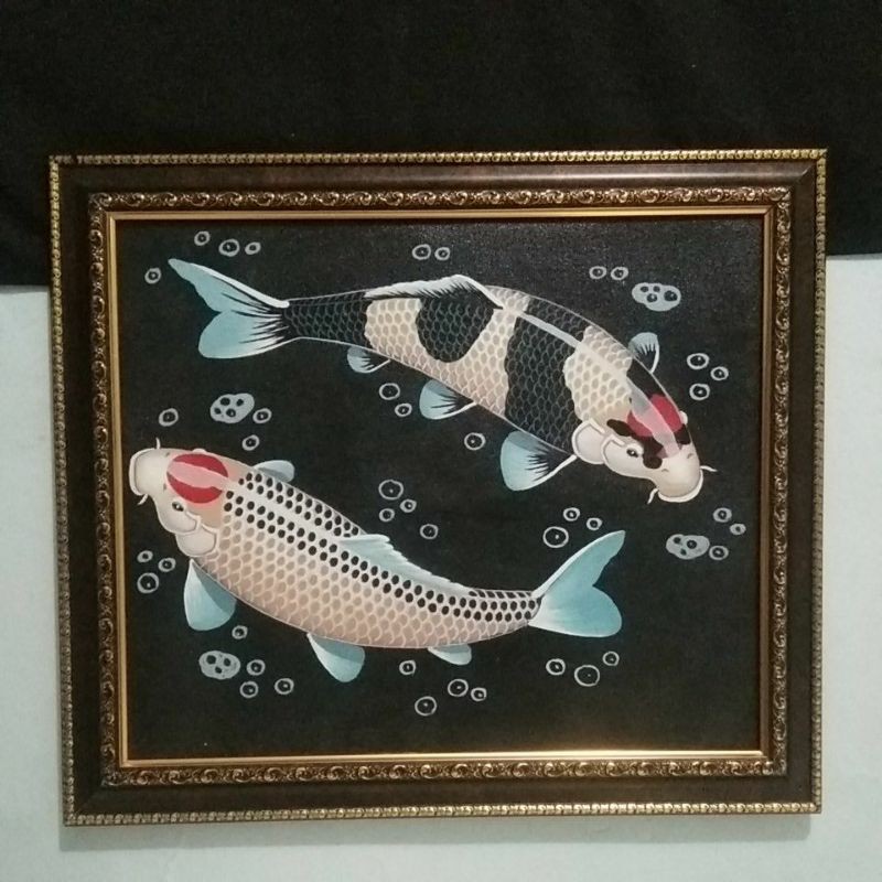 lukisan ikan koi 3D 3