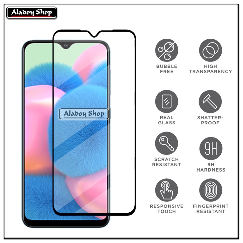 Case SAMSUNG A30S Armor Fushion Transparent Casing + Tempered Glass Full Layar dan Skin Carbon