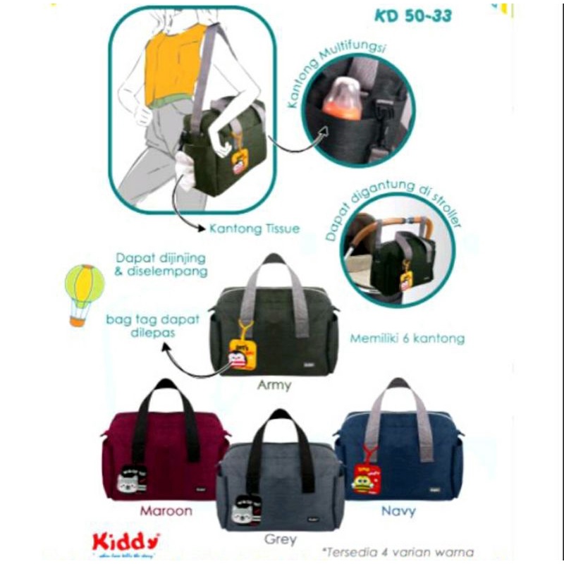 KIDDY Tas Bayi Selempang Stroller 3in1 KD 50-33 / Tas Selempang Ukuran Besar / travelling Bag Besar