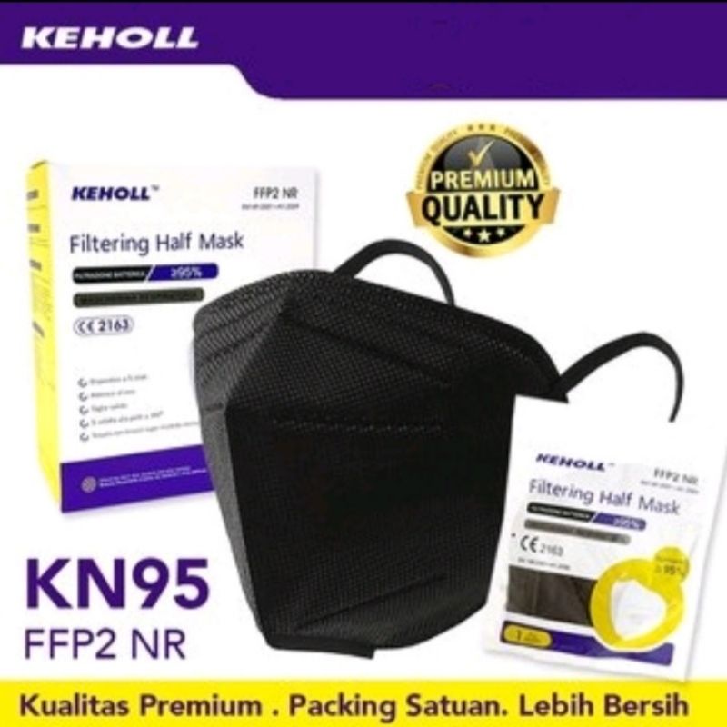 Makassar Masker Kn95 Kn 95 PREMIUM Hitam Black FFP2 PUTIH white 5Ply 5 ply KN90 Earloop