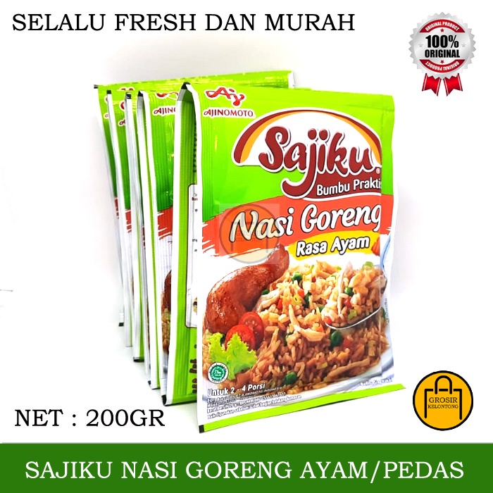 

Ajinomoto Bumbu Nasi Goreng Sajiku Ayam 20G bumbu instan nasi goreng pedas ayam