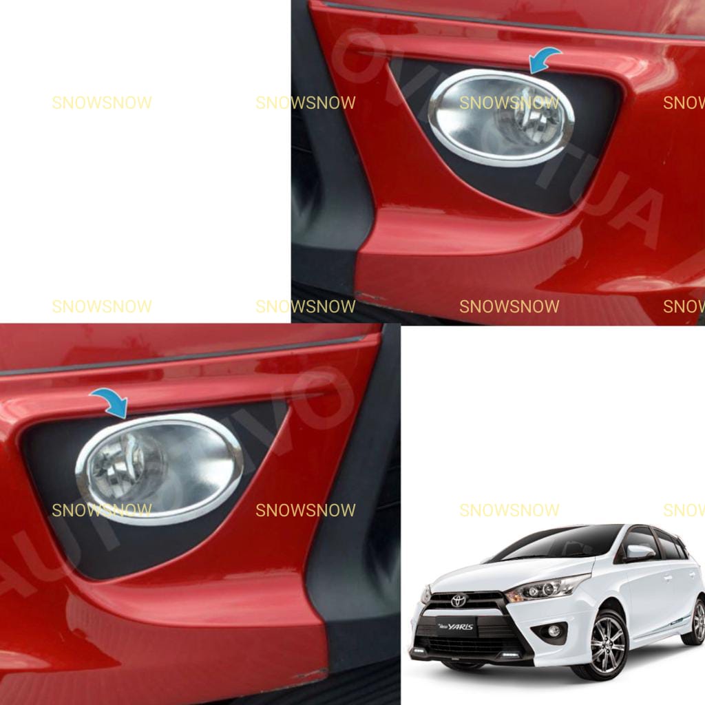 Cover Foglamp Grand All New Yaris 2014 2017 Tipe TRD Fog lamp Chrome