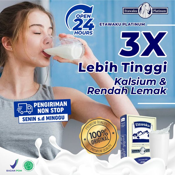 Etawaku Platinum 200 gr - Susu Kambing Serbuk &amp; Krimer Nabati