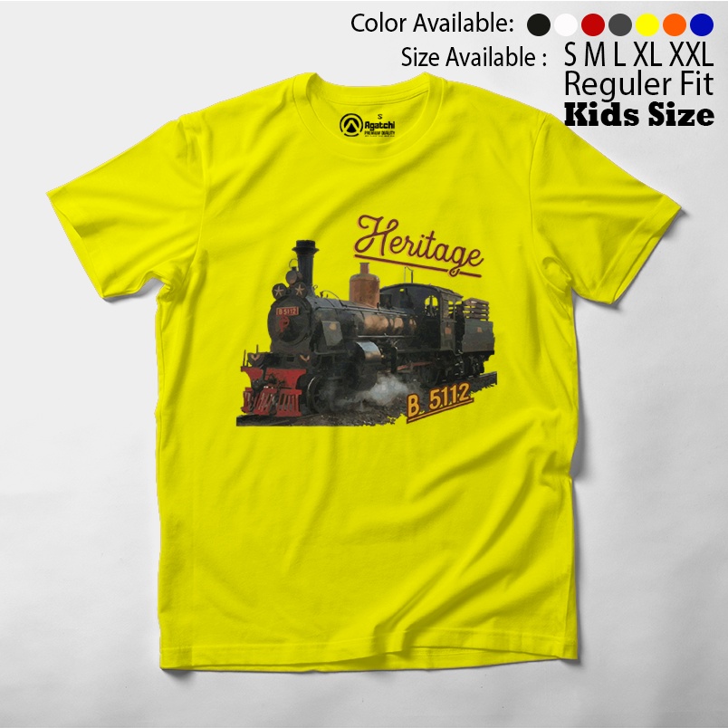 Baju Kaos Atasan Anak Laki-Laki Kereta Api Klasik Heritage KAI