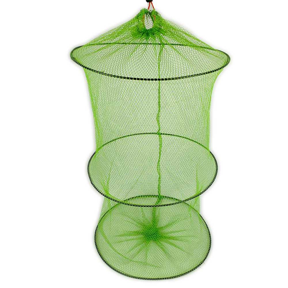 TONQUU JARING PANCING IKAN UDANG FISHING NET FOLDABLE 2 LAYERS TRAP CAGE PERANGKAP BUBU PAYUNG JALA 