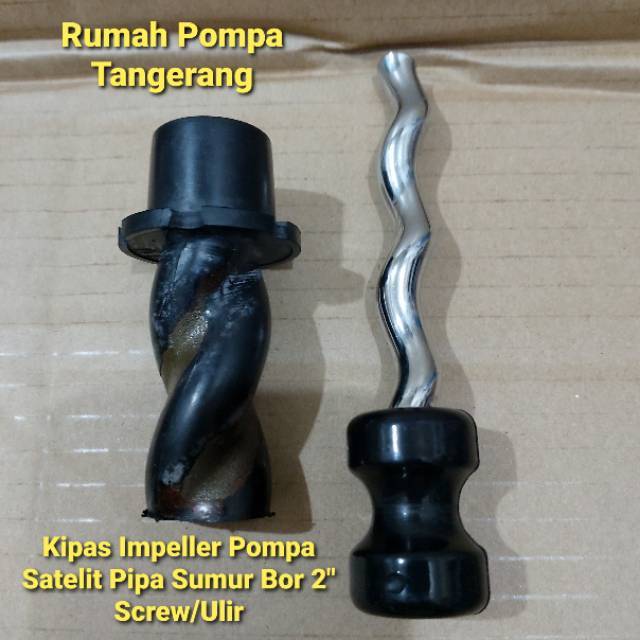 Kipas impeller pompa satelit pipa sumur bor 2" model screw ulir