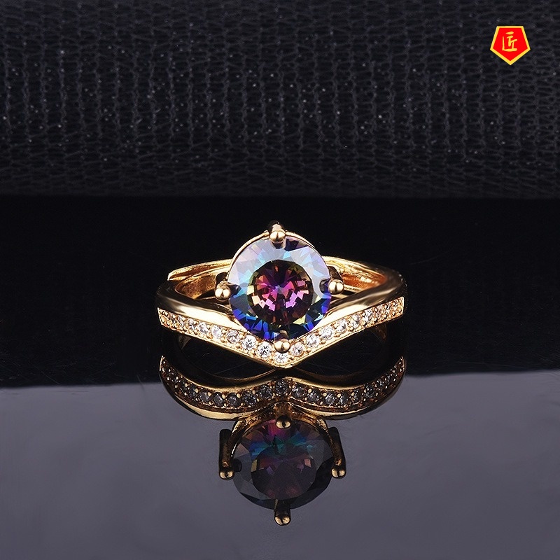 [Ready Stock]Creative Moissanite Star Crown Ring