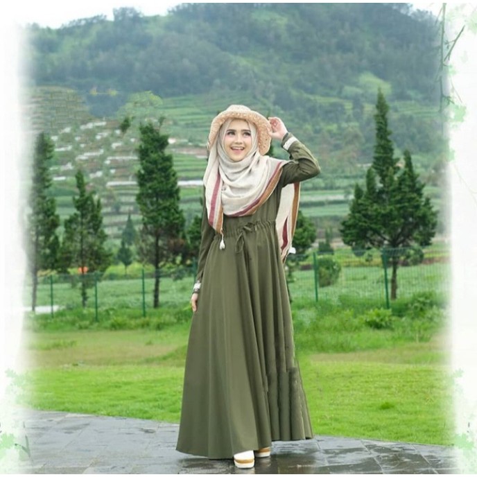 Salma dress gamis kekinian ukuran L|XL 