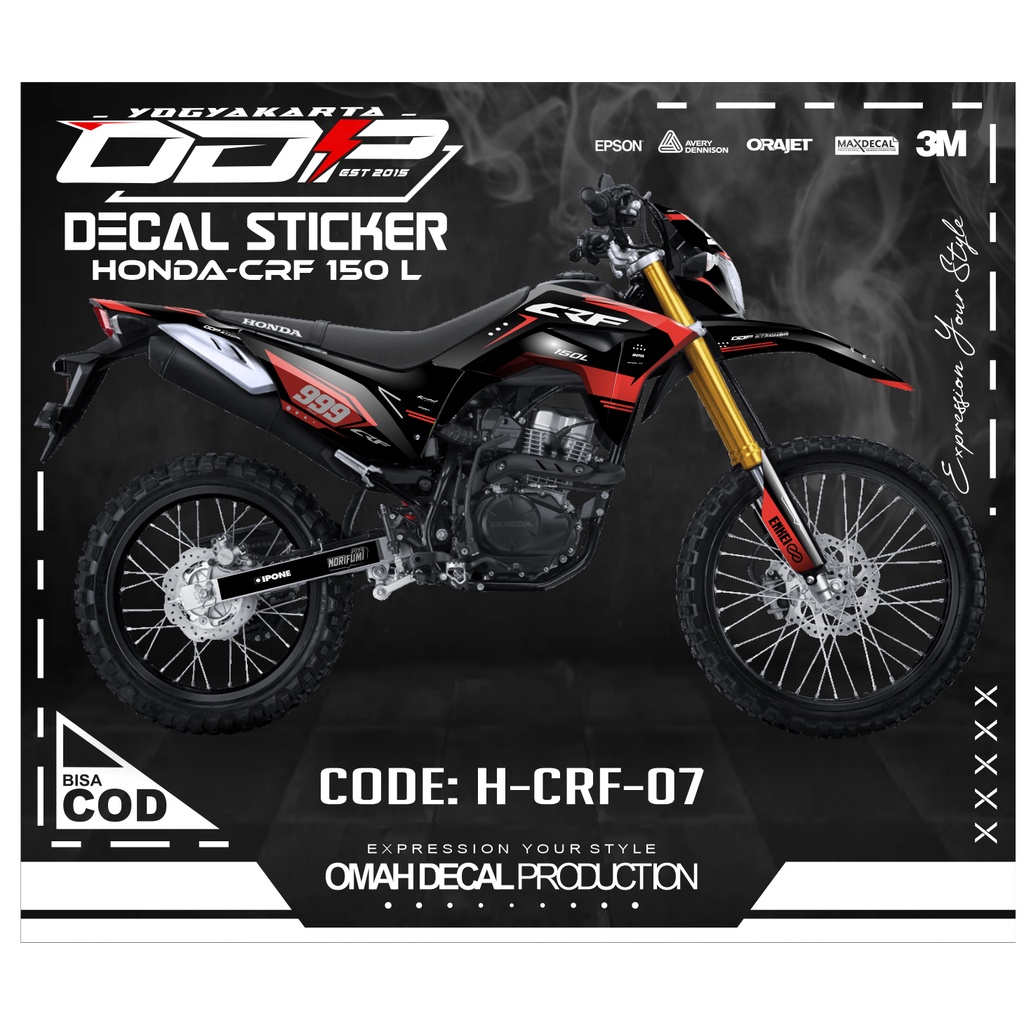 STIKER DECAL CRF 150 HONDA STIKER DECAL KEREN DECAL HARGA TERMURAH KUALITAS TERBAIK DEKAL MOTOR