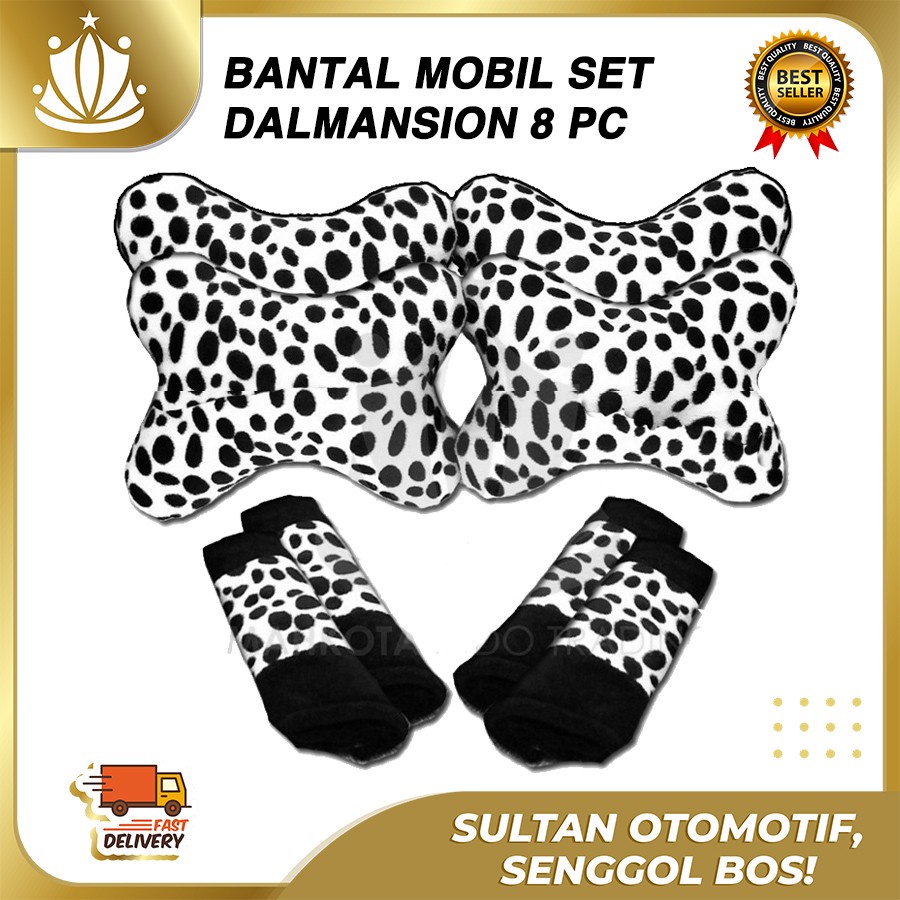 Bantal Jok Mobil Doggy Set 8 PC / Bantal Leher Mobil Doggy 8 PC PROMO MURAH