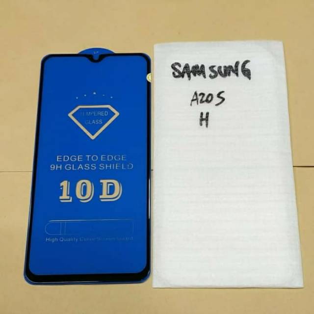 Tempered glass full SAMSUNG A20S kaca golira glass full mantap