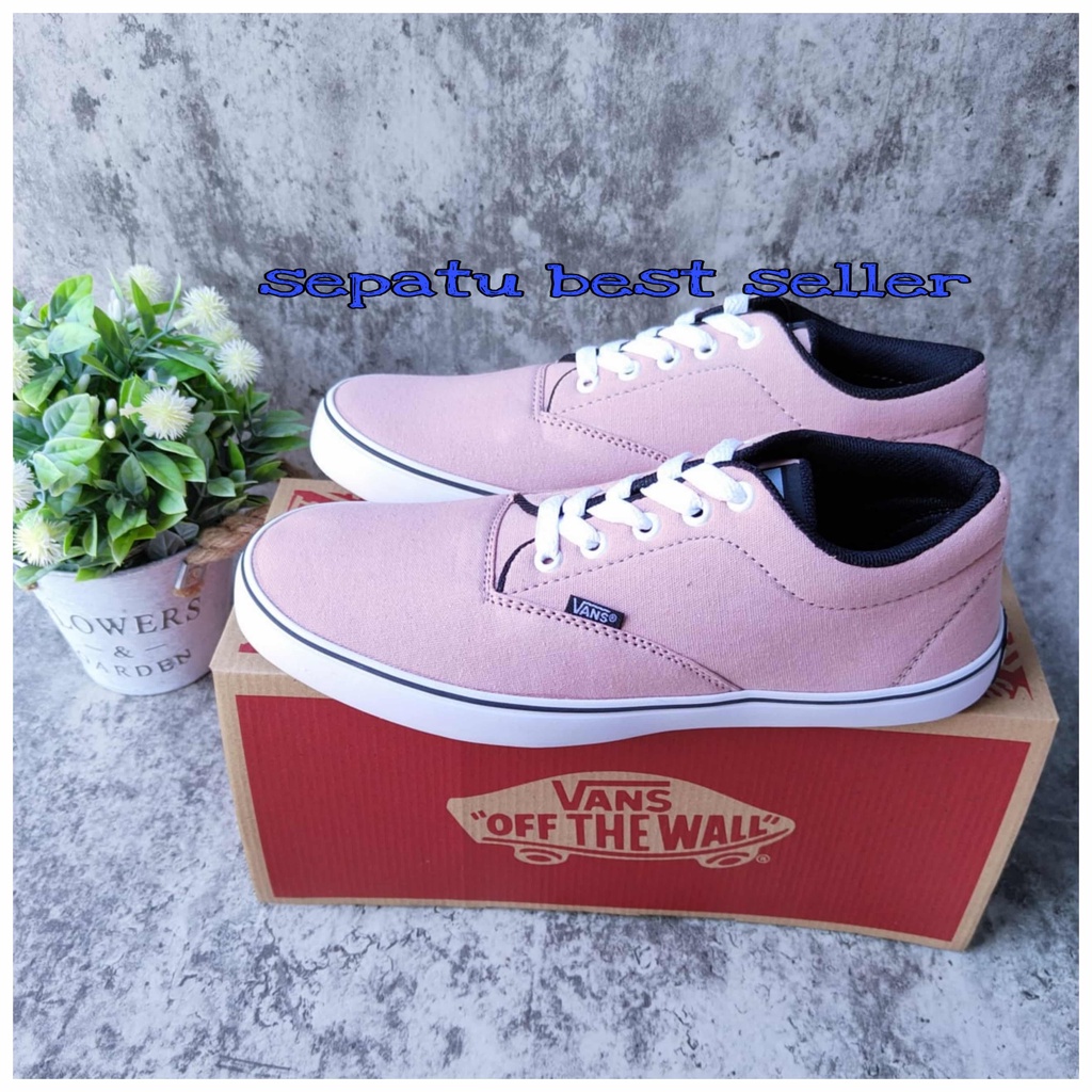 Sepatu wanita Vans_Era Authentic warna peach pink Sepatu sekolah kuliah gaya lucu siap kirim