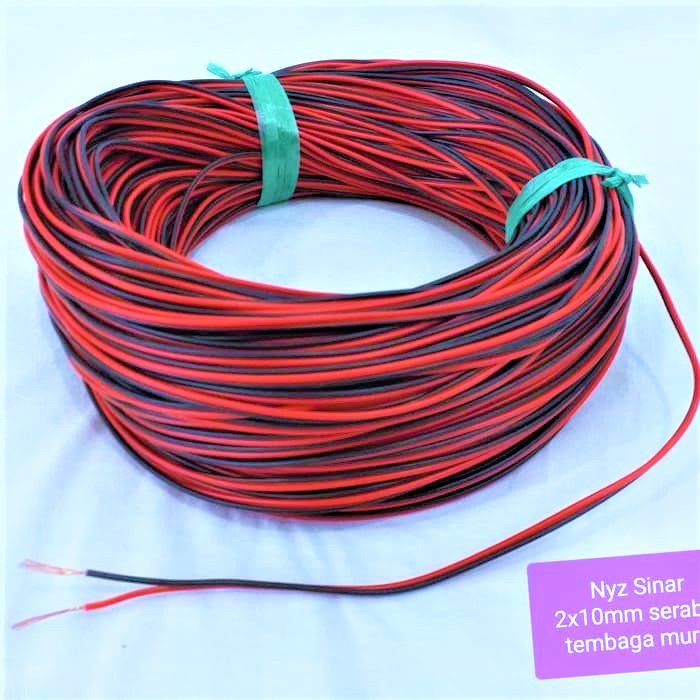 Kabel nyz isi kawat 2x12 harga per meter kabel speaker merah hitam engkel audio cord sinar listrik