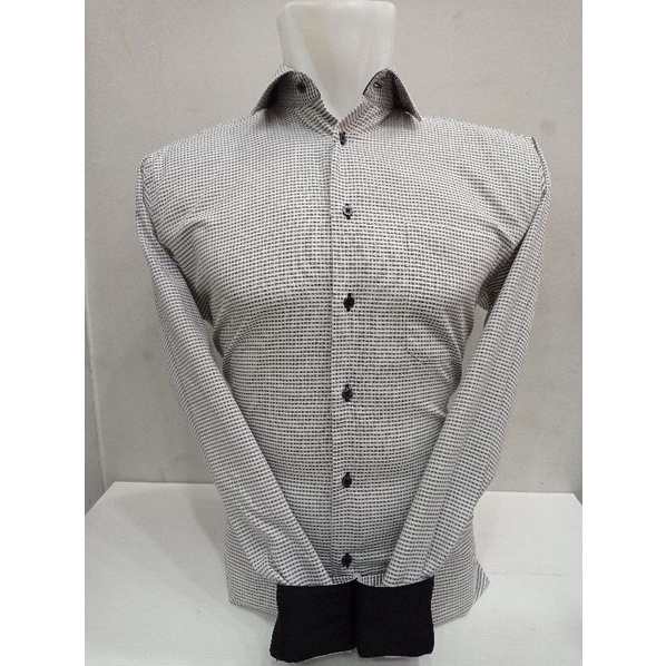 Alisan Kemeja Motif Kotak-Kotak Lengan Panjang Reguler