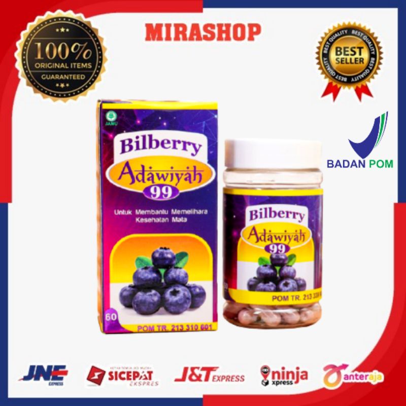 Kapsul Ekstrak Bilberry Adawiyah99 Herbal Kesehatan Mata | herbal nutrisi mata Bilbery