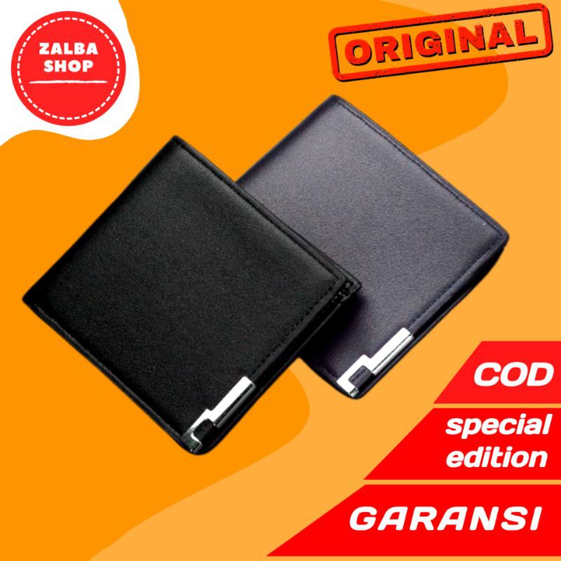 Dompet Kulit Pria Pendek Tipis Cowok Distro Import Keren Casual Fashion Pria B3