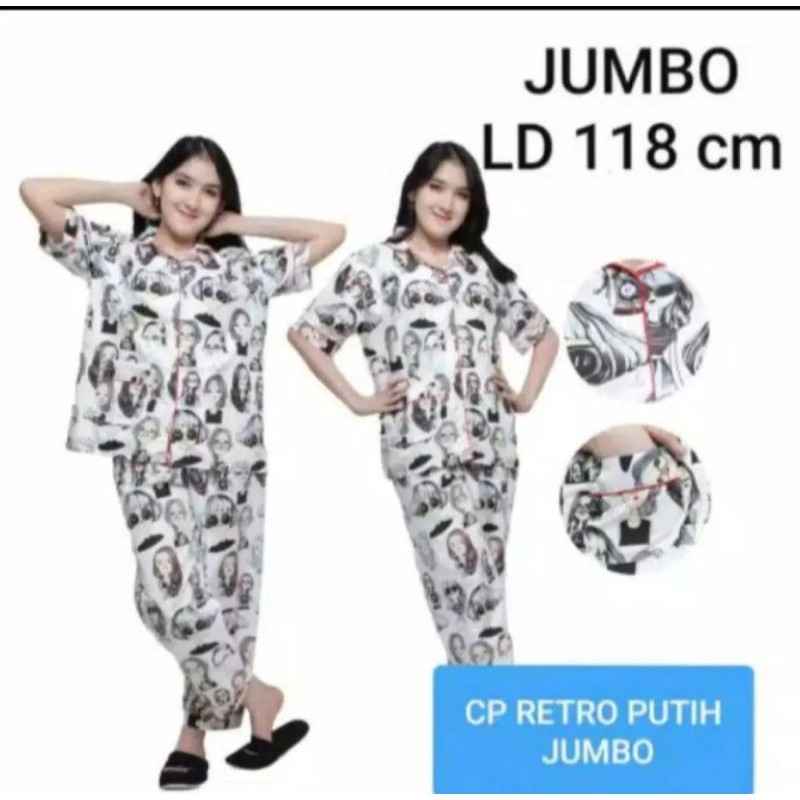 PIYAMA RETRO / NAJWA DEWASA TERLARIS SIZE JUMBO LD 120