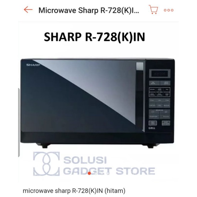 Microwave Oven Sharp R 728 K IN