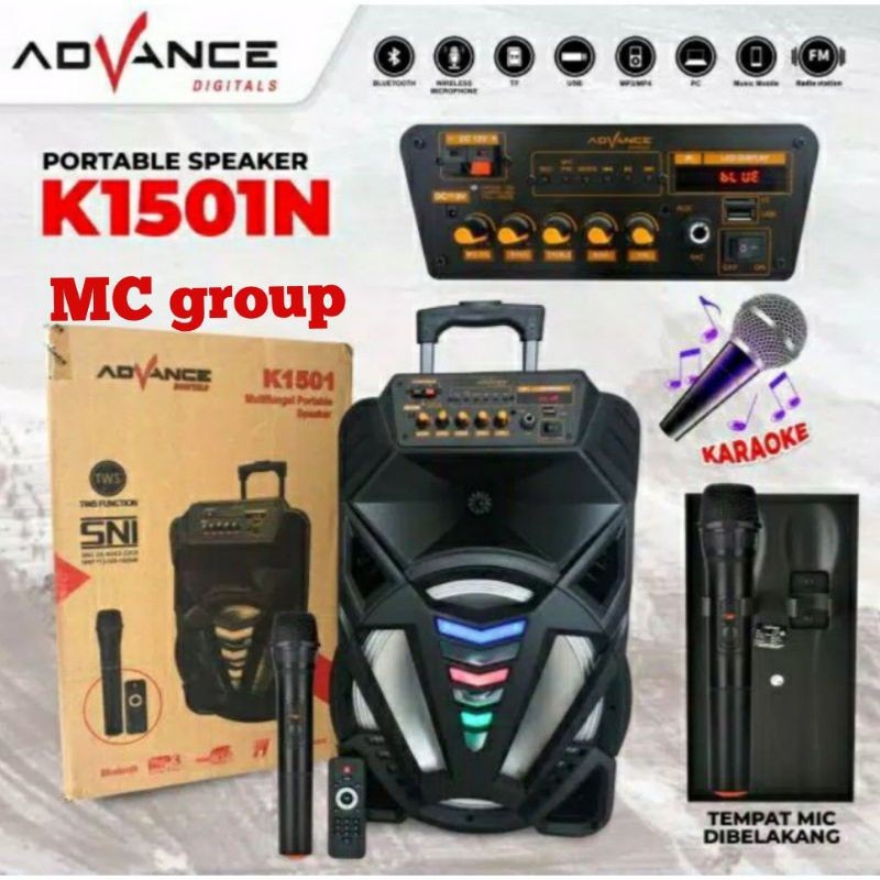 ADVANCE K 1501 N - Speaker Meeting Multimedia Portable 15 Inch - Bluetooth