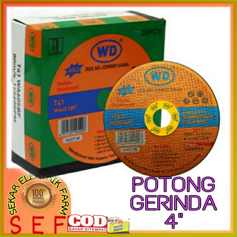 Mata Gerinda Batu Potong WD 4&quot; batu potong Gerinda Resibon