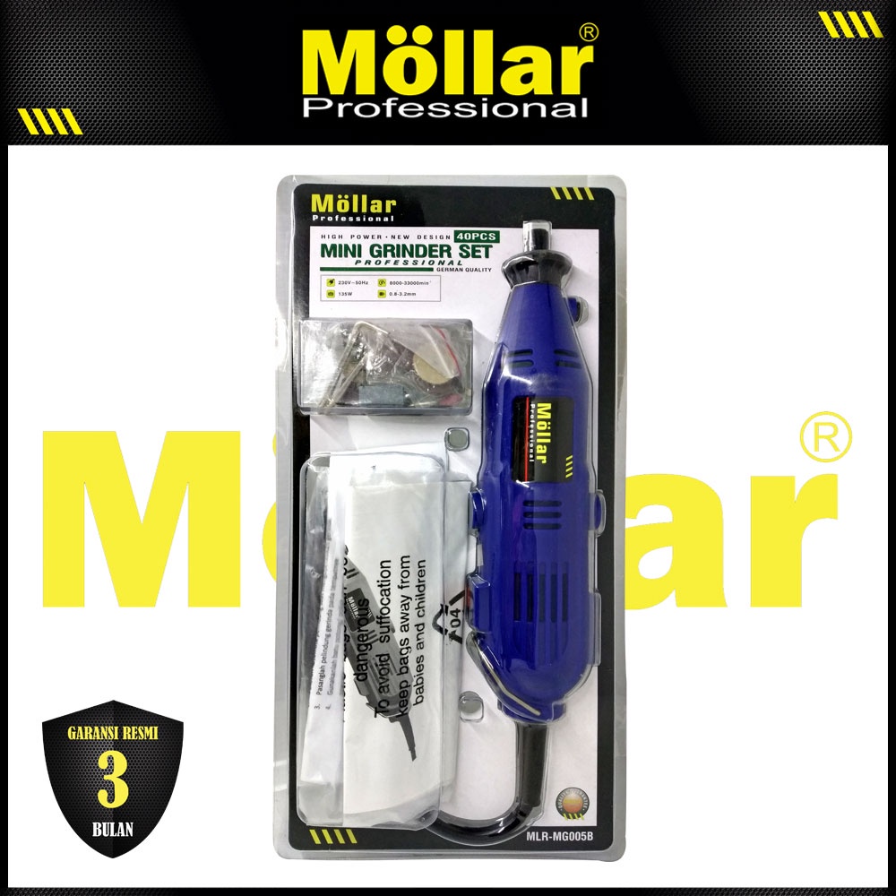 [PAKET] MOLLAR MG005 Mini Grinder Blister Set &amp; Mata Bor Tuner 72 Pcs Original