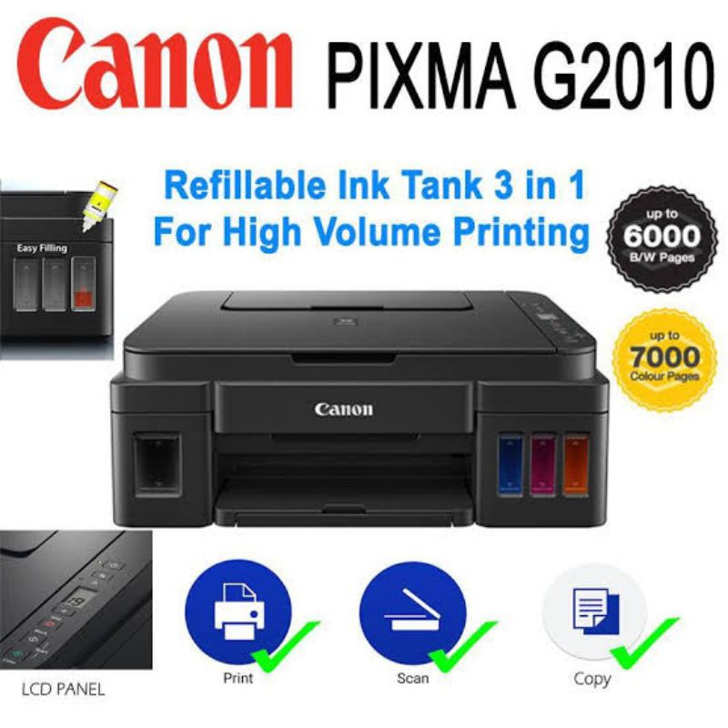 Printer Canon Pixma G2010 Print Scan Copy Inktank system